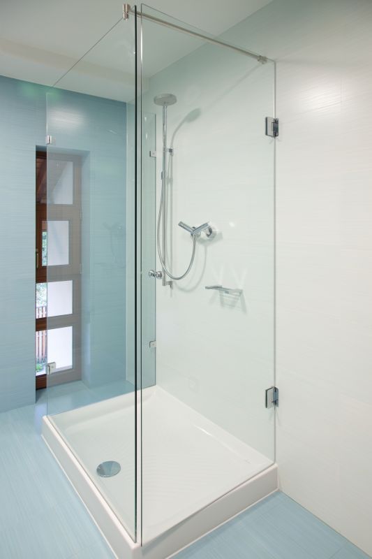 Contemporary Shower with Unique Features